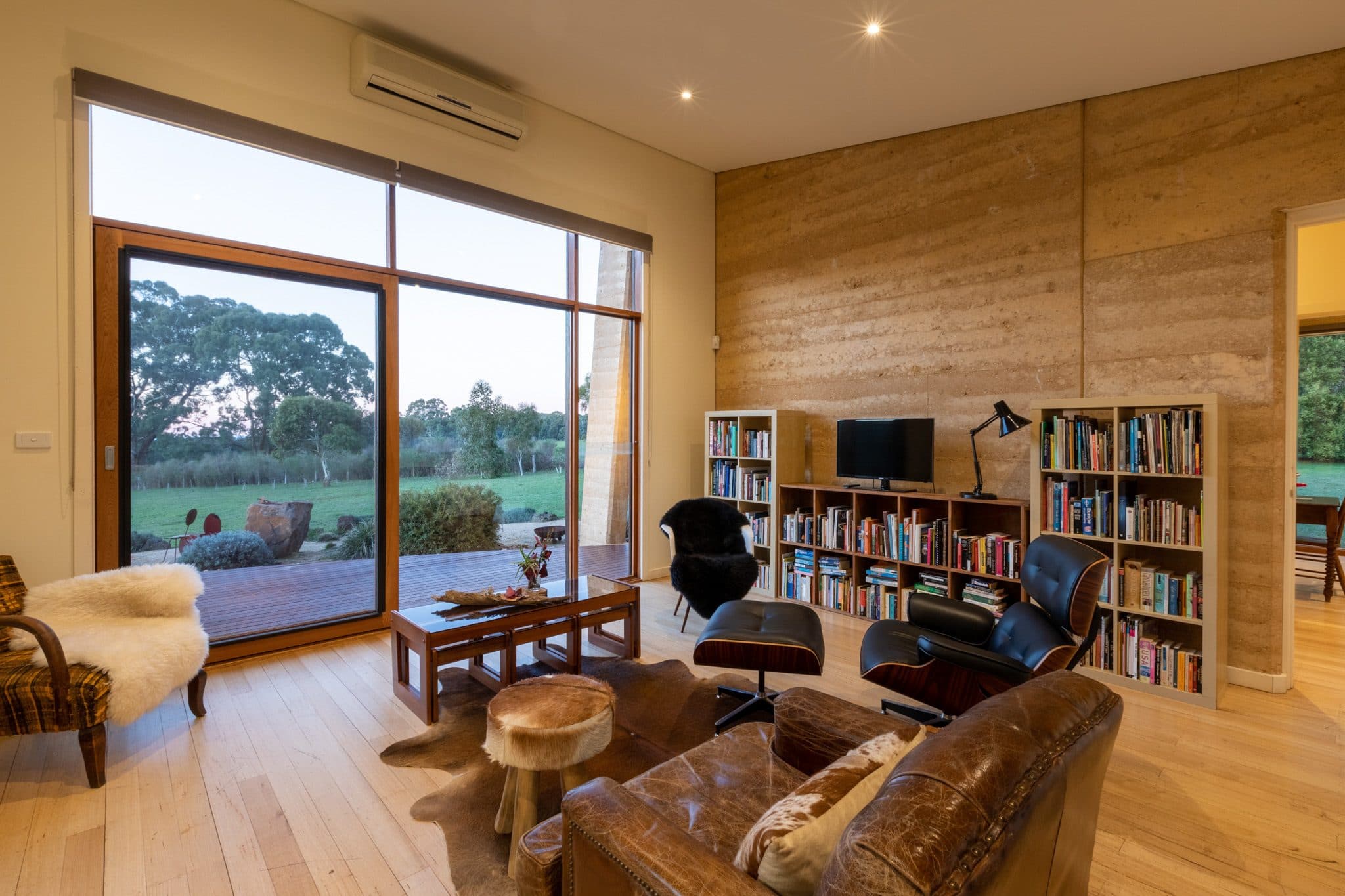 Lounge with views across the property