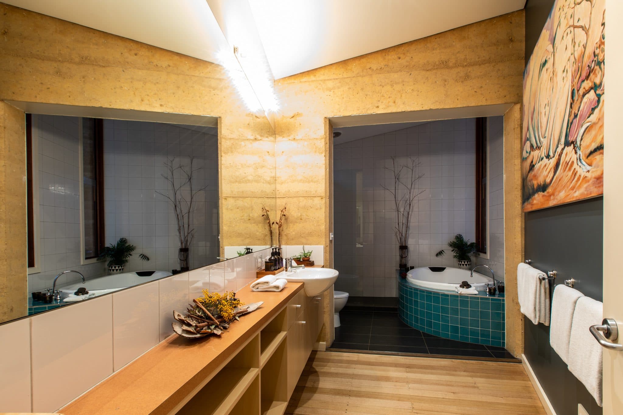 Bathroom with spa bath